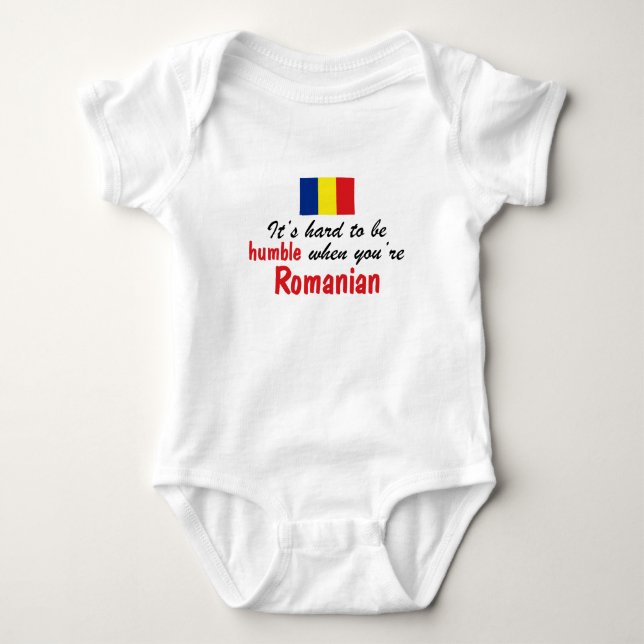 Ödmjukt rumänskt t-shirt (Framsida)