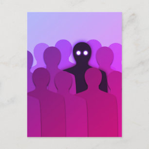 Odness Surreal Rosa Aesthetic Weirdo Vykort