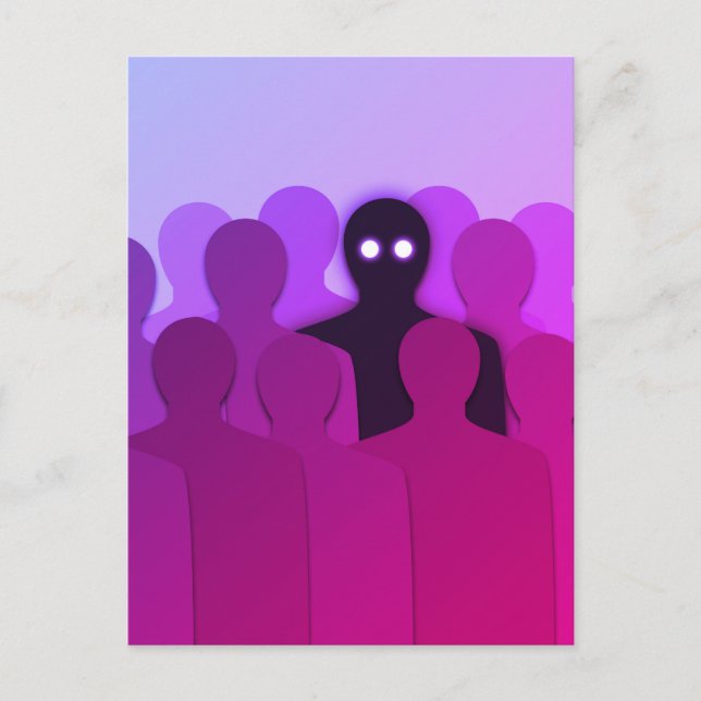 Odness Surreal Rosa Aesthetic Weirdo Vykort (Framsida)