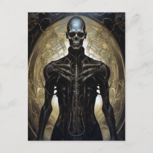 Odöda Cyborg Sci-Fi Horror Art Vykort