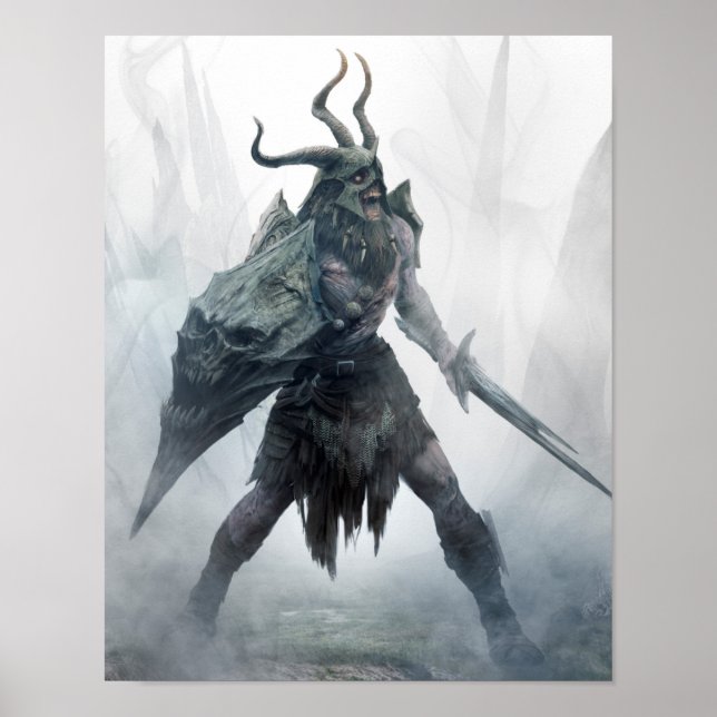Odöda Draugr Warrior Poster (Framsidan)