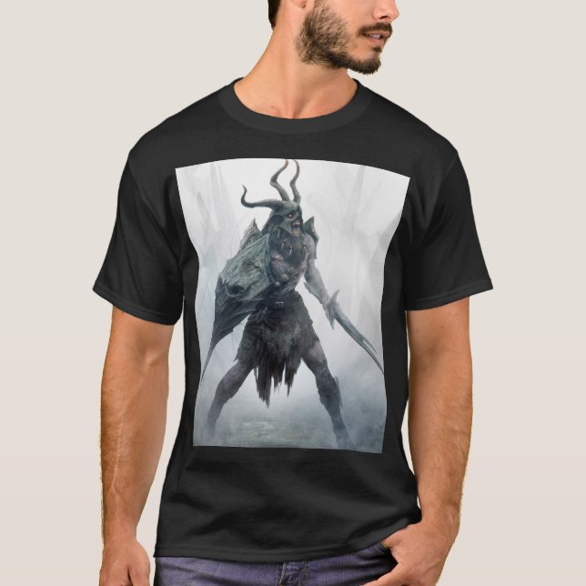 Odöda Draugr Warrior T Shirt (Framsida)