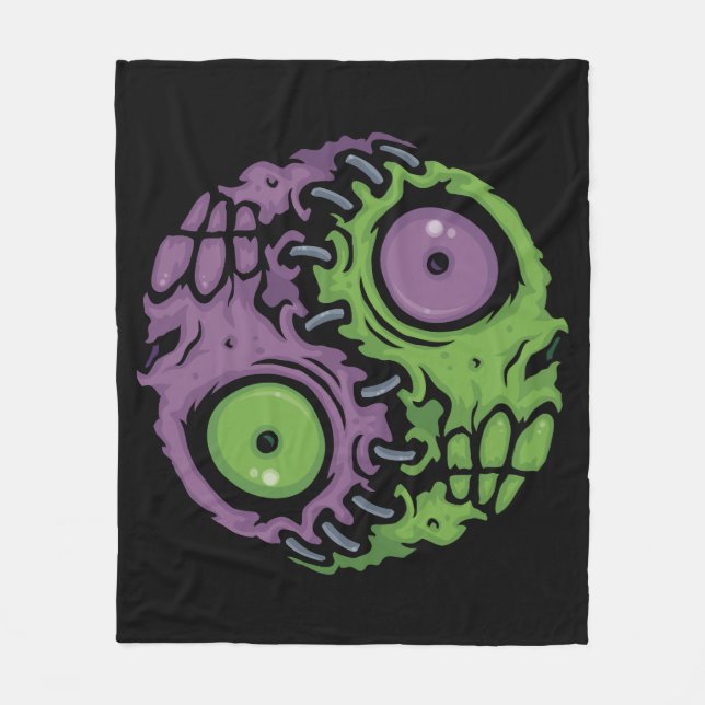 Odöda Harmony: Zombie Yin Yang Symbol Fleecefilt (Framsidan)