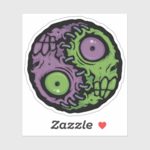 Odöda Harmony: Zombie Yin Yang Symbol Klistermärken