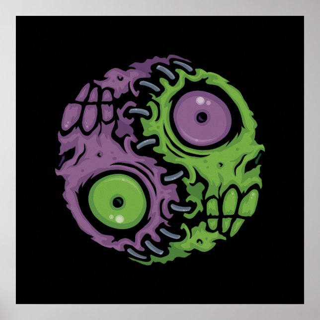 Odöda Harmony: Zombie Yin Yang Symbol Poster (Framsidan)