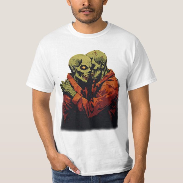 "Odöda oblekt: Zombies tryckt T-Shirt" T Shirt (Framsida)