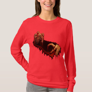 Odöda Shirt Horror Zombie Shirt för kvinnor Tee