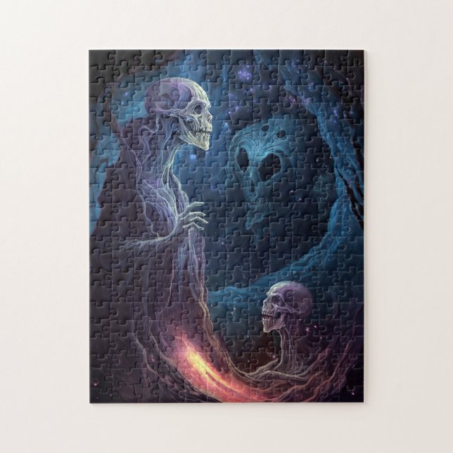 Odöda Skeleton Skapar skräck Art Pussel (Vertikal)