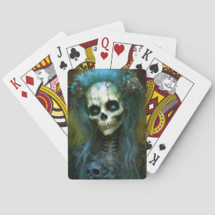 Odöda Woman Skeleton Horror Casinokort