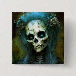 Odöda Woman Skeleton Horror Knapp