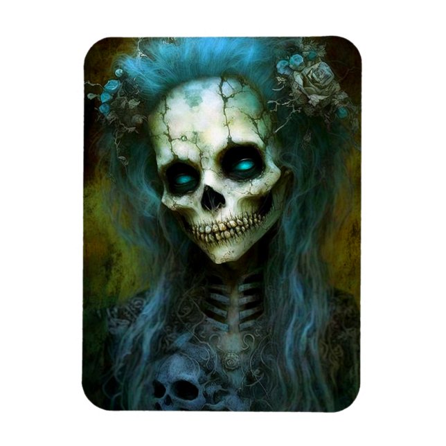 Odöda Woman Skeleton Horror Magnet (Vertikal)