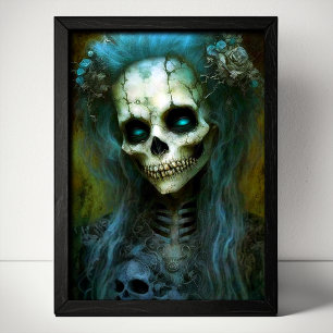 Odöda Woman Skeleton Horror Poster