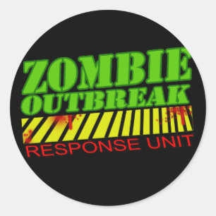 odöda zombies lusbie-skjorta runt klistermärke