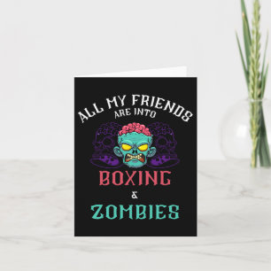 Odödan Boxing Zombie Friends Fight Klubb Slår Kort