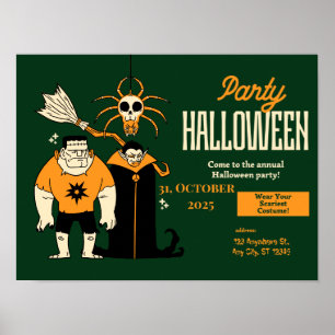 🎃 "Odödans natt" Halloween Bash! Hämta redo Poster