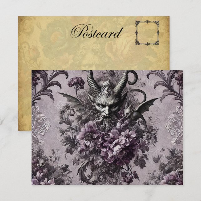 Odödans suveränitet - gotisk Victorian Helg Vykort (Fram/baksida)