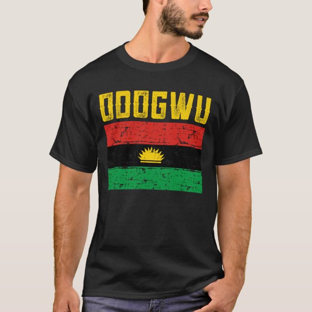 Odogwu Biafran Flag Design T Shirt (Framsida)