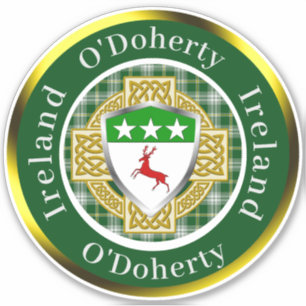 O'Doherty Irish Shield/Celtic Kor Personlig Klistermärken