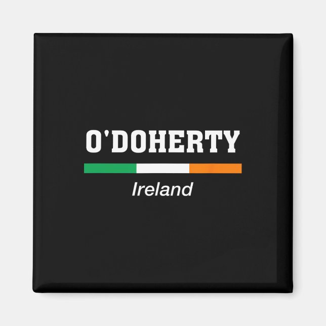 O'doherty Irländskt familjenamn St Patricks Day Ir Magnet (Framsidan)