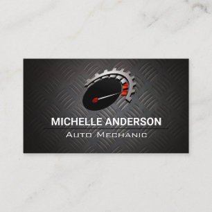 Odometer Automatisk Logotyp Metallisk Visitkort