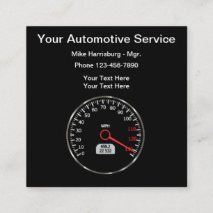 Odometertema för motorhastighetsmätare fyrkantigt visitkort