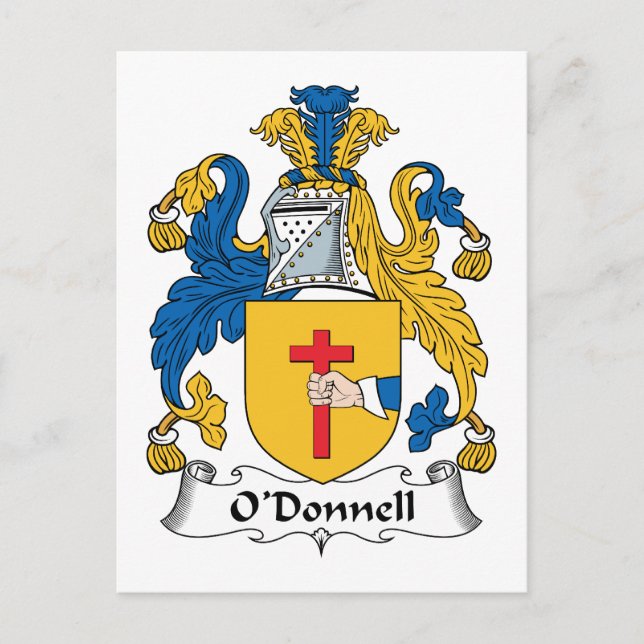 O'Donnell Family Crest Vykort (Framsida)