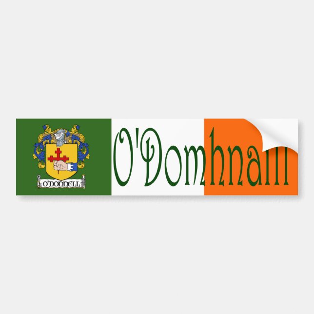 O'Donnell Klan Irish/English Bumper Sticker Bildekal (Framsidan)