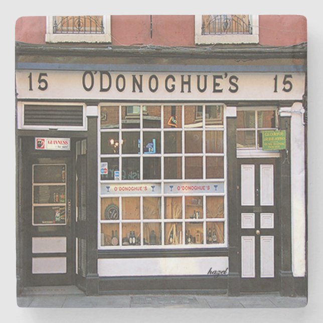 O'Donoghues Pub, Dublin, irländsk Coaster. Underlägg Sten (Framsidan)
