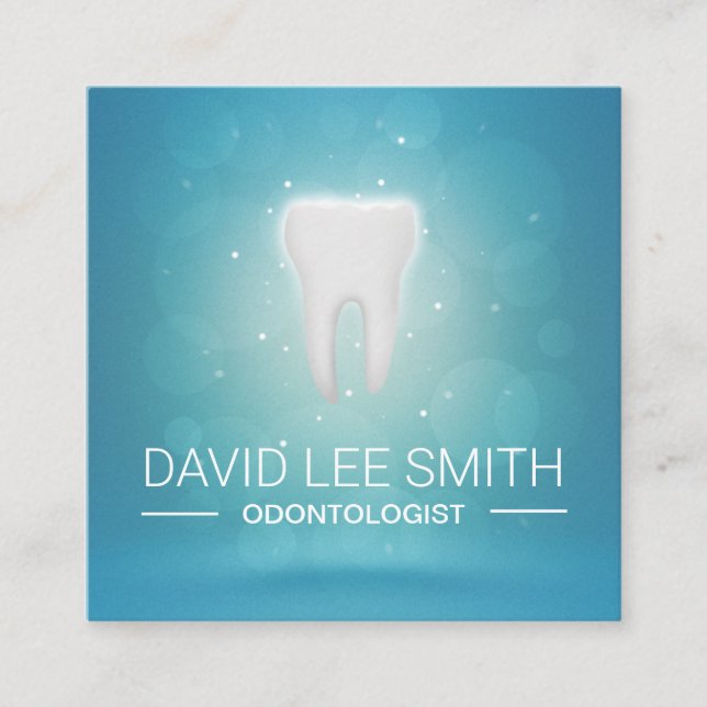Odontolog Dental Affärskort Fyrkantigt Visitkort (Framsida)