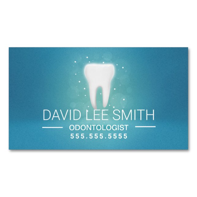 Odontolog Dental Affärskort Magnetiska Visitkort (Framsida)