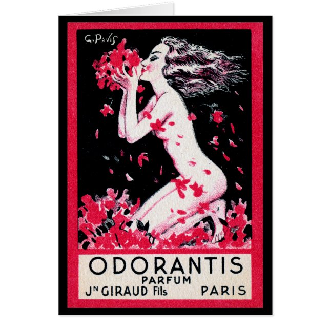 Odorantis fransk parfym 1922 hälsningskort (Framsidan)