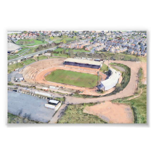 Odsal Stadium, Bradford Aerial Art Fototryck (Framsidan)