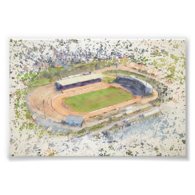 Odsal Stadium, Bradford Aerial Art Fototryck (Framsidan)