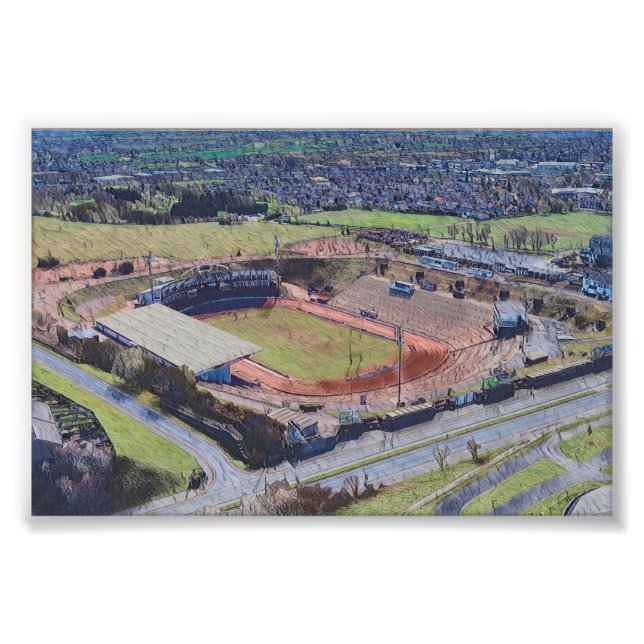 Odsal Stadium, Bradford Aerial Art Fototryck (Framsidan)