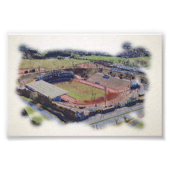 Odsal Stadium, Bradford Aerial Art Fototryck (Framsidan)