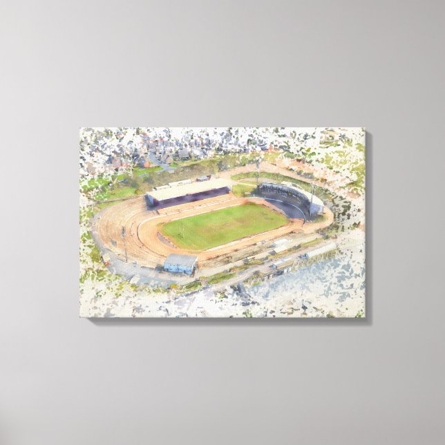 Odsal Stadium, Bradford Flygbildskonst Canvastryck (Framsida)