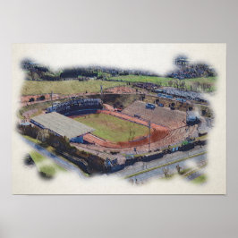 Odsal Stadium, Bradford Flygbildskonst Poster
