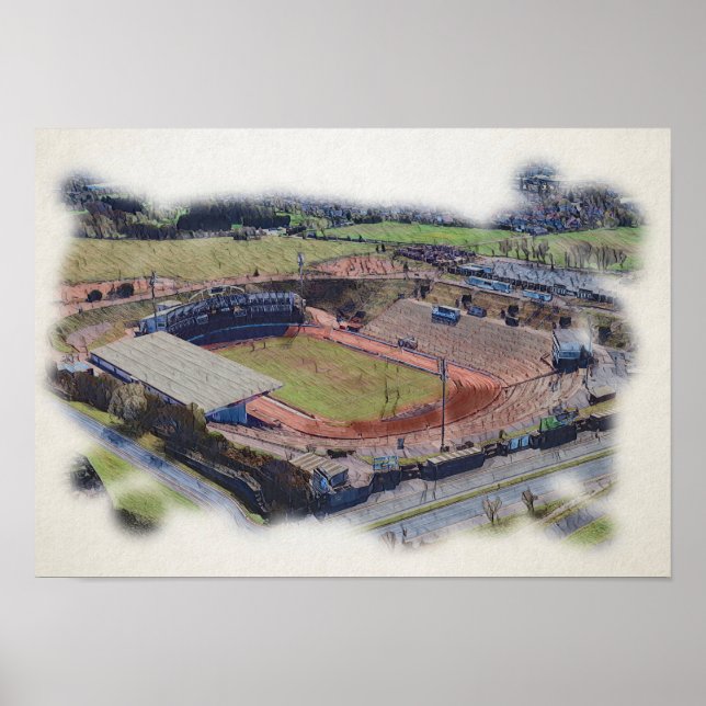 Odsal Stadium, Bradford Flygbildskonst Poster (Framsidan)