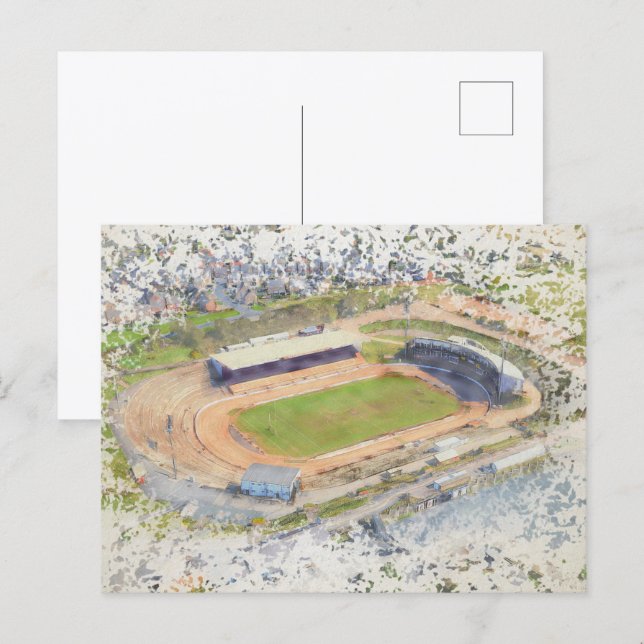 Odsal Stadium, Bradford Flygbildskonst Vykort (Fram/baksida)