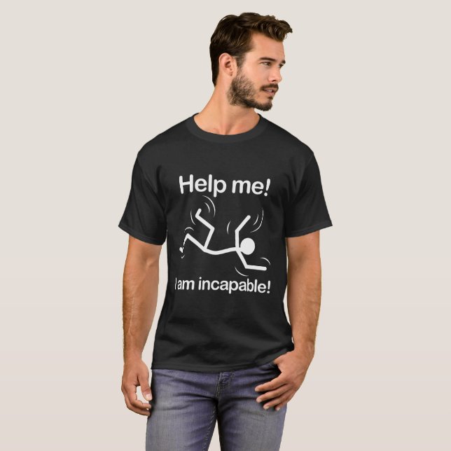 Oduglig (mörk) t-shirt (Hel framsida)