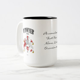 O'Dwyer Family Crest, Translation & Meaning Två-Tonad Mugg