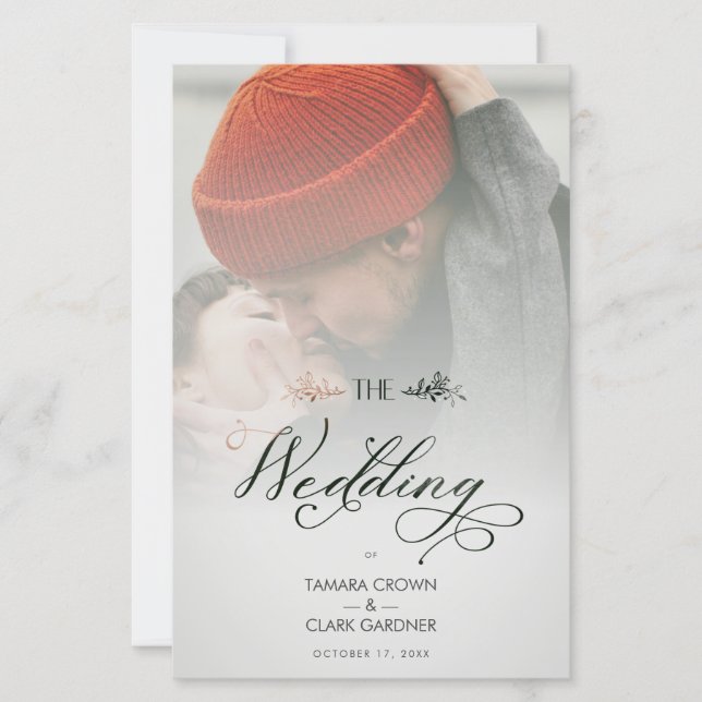 Odyr luxury Chic Transparency Bröllop Photo (Framsida)