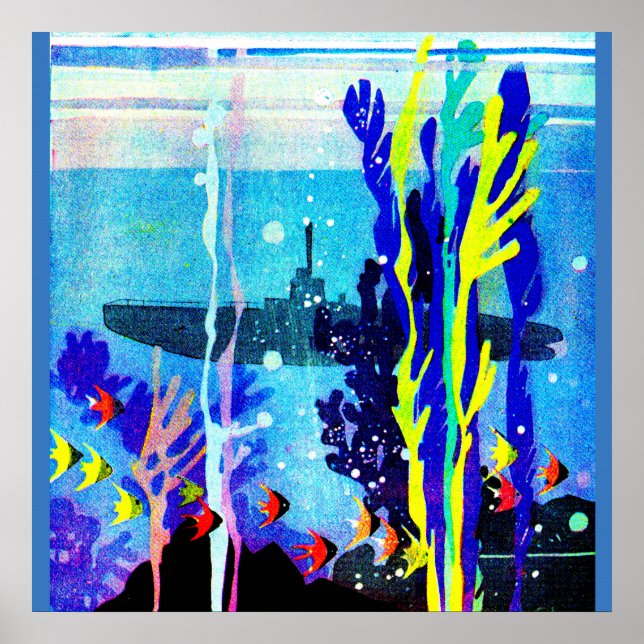 Odyr ubåt i tropiska vatten poster (Framsidan)