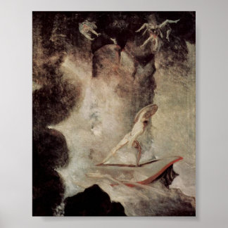 Odysseus framför Scylla och Charybdis Poster