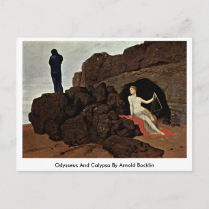 Odysseus och kalypso av Arnold Bocklin Vykort
