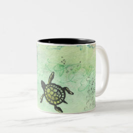 Odyssey Turtle på en kaffe Mugg
