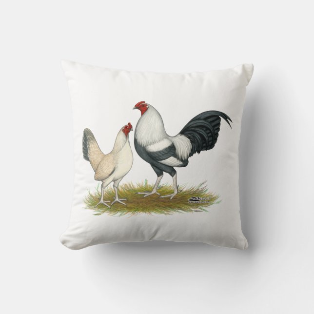 OE Game Blue Silver Wheaten Kudde (Framsida)