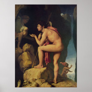 Oedipus And The Sphinx Poster