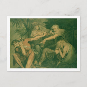 Oedipus förbannar sin son Polynices - "Go to Ruin, Vykort