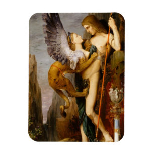 Oedipus och sfinx magnet